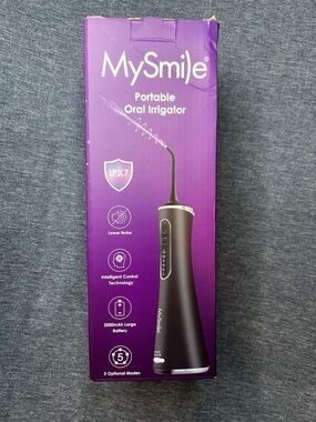 MySmile Cordless Water Flosser LP211 Portable Oral Irrigator 5 Modes IPX7 New
